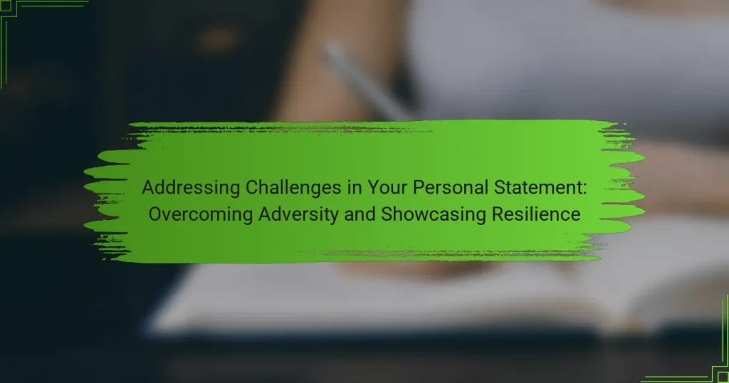 Addressing Challenges in Your Personal Statement: Overcoming Adversity and Showcasing Resilience