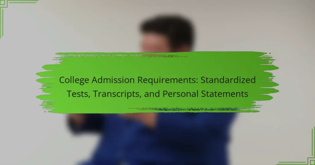 College Admission Requirements: Standardized Tests, Transcripts, and Personal Statements