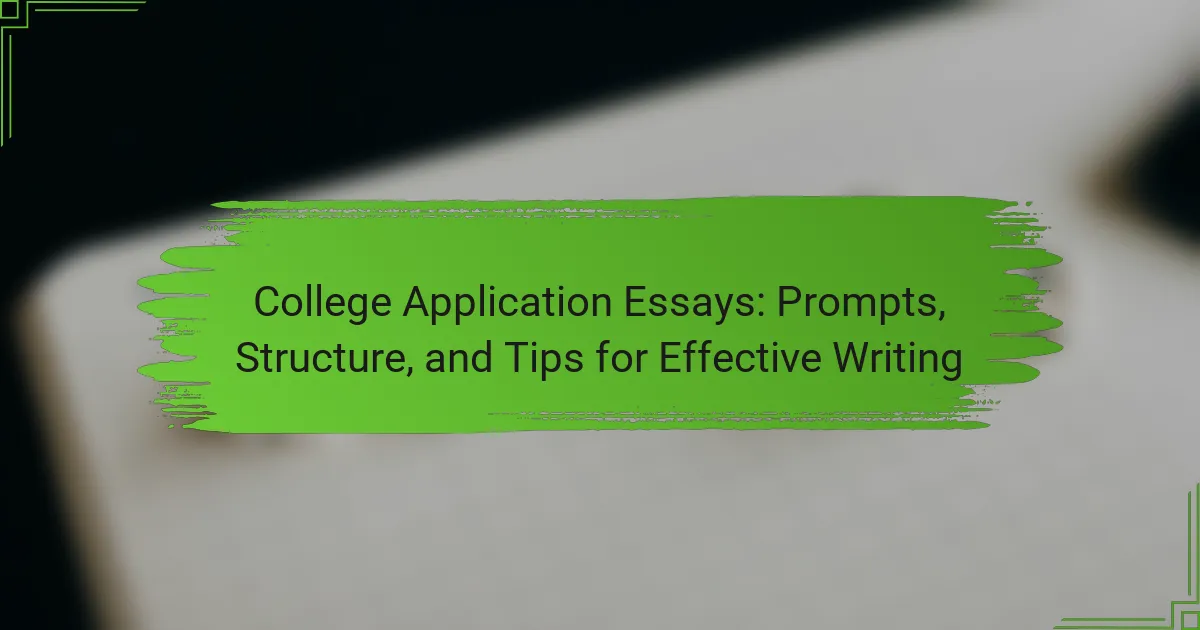 College Application Essays: Prompts, Structure, and Tips for Effective ...
