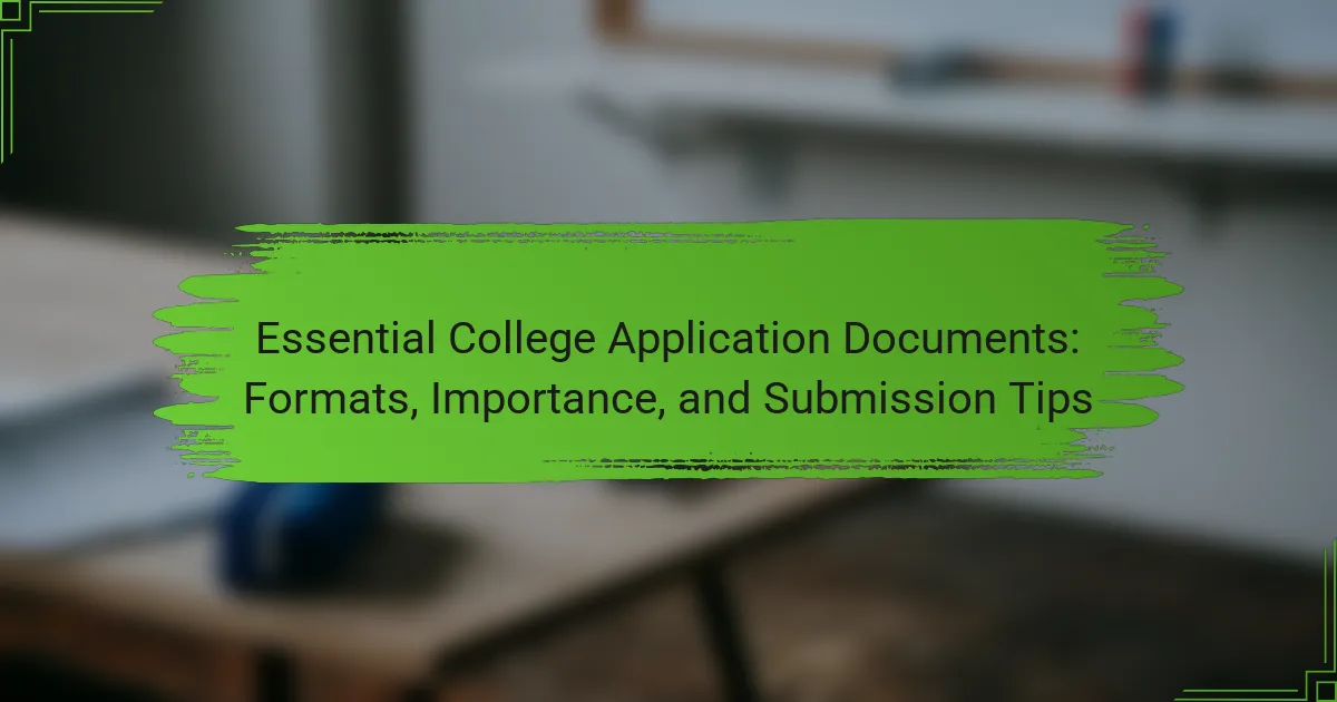 Essential College Application Documents: Formats, Importance, and ...