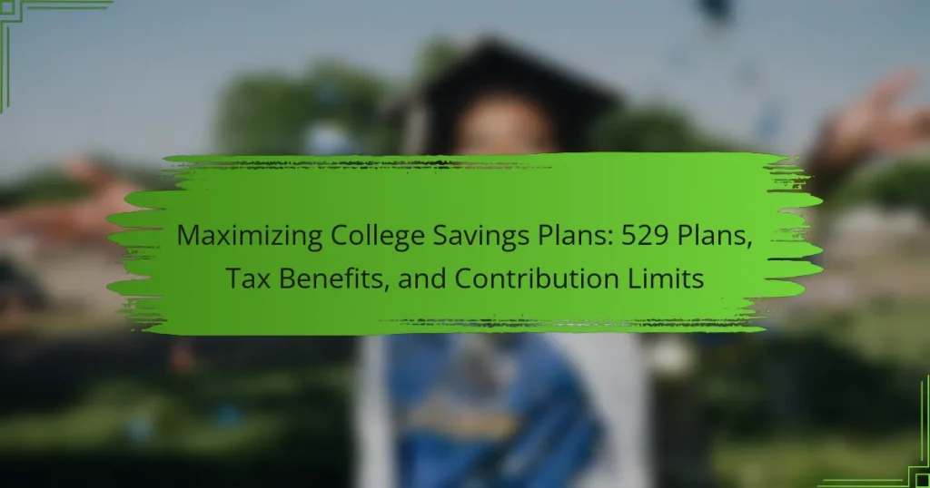 Maximizing College Savings Plans: 529 Plans, Tax Benefits, and Contribution Limits
