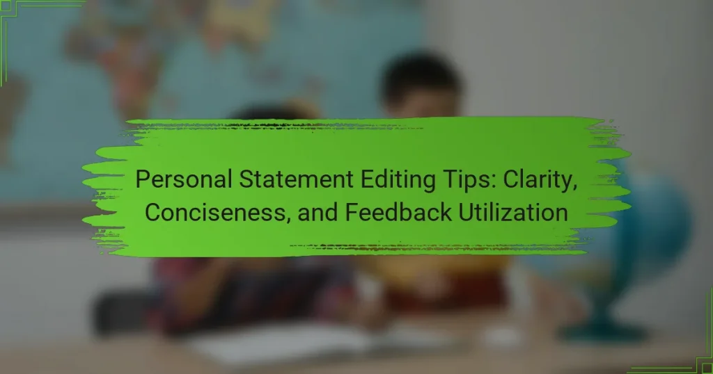 Personal Statement Editing Tips: Clarity, Conciseness, and Feedback Utilization