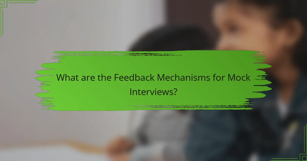 What are the Feedback Mechanisms for Mock Interviews?