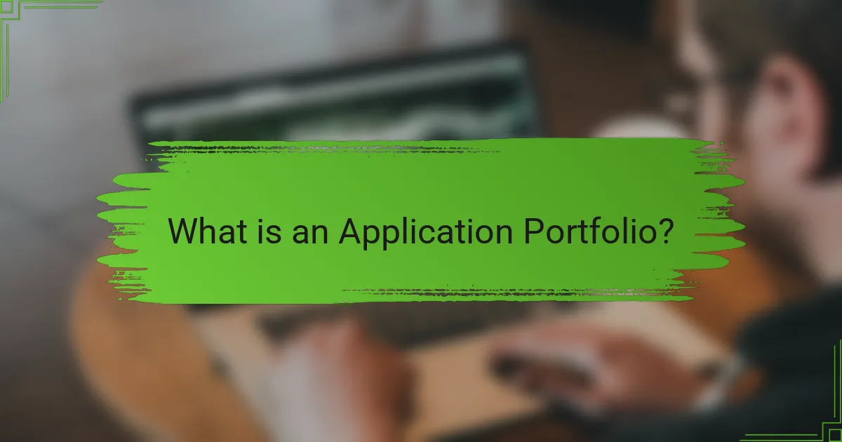 What is an Application Portfolio?